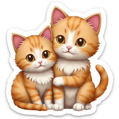 cat with a smaller cat with a smaller cat with a even smaller cat sticker