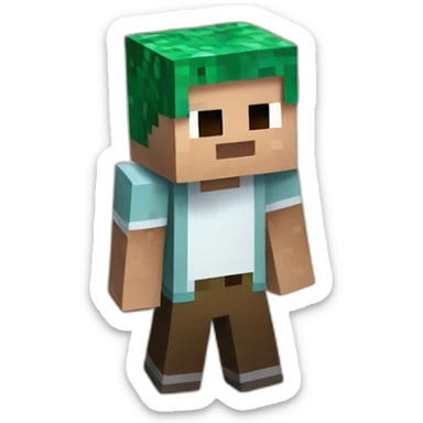minecraft skin pose sticker