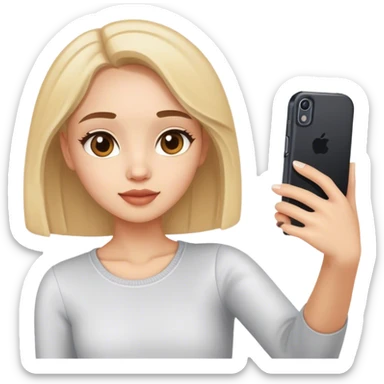 girl taking a selfie sticker
