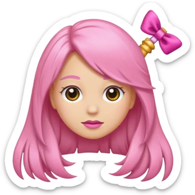 Laço de cabelo rosa sticker