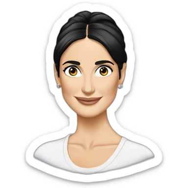 demi moore cartoon wearing tee sticker