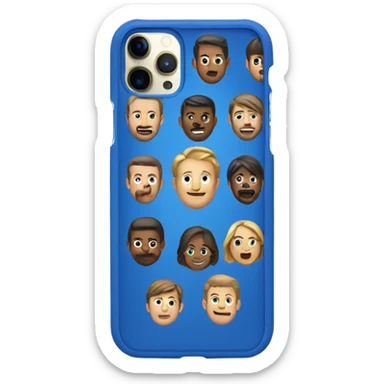 Iphone 15 pro in blue case sticker