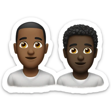 2 black guys  sticker