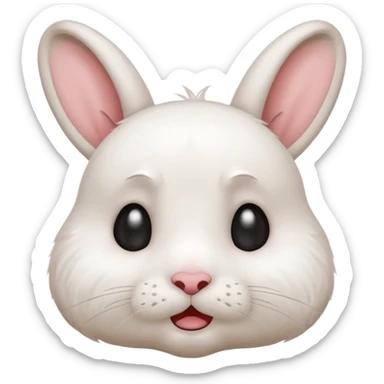 White rabbit sad crying tears emoji  sticker