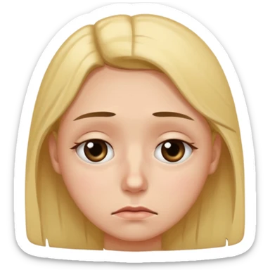 Emoji de cansado y triste con ojeras sticker