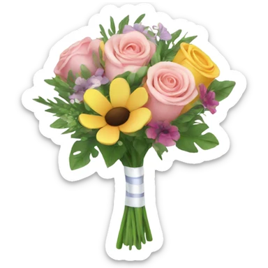 wedding flowers bouquet sticker