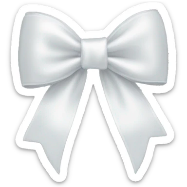 white satin bow sticker