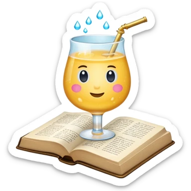 A sparkling Bubblr drink holding a Bible sticker