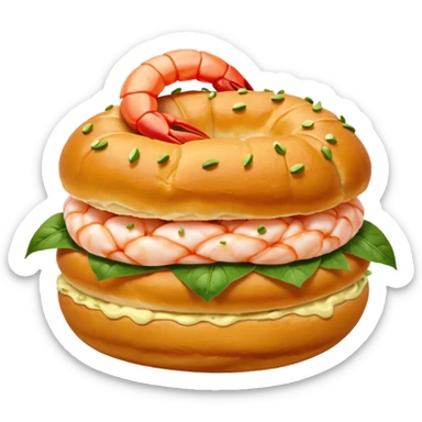 Un choux à la crevette (au lieu d’un choux à la crème) sticker