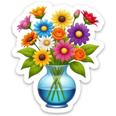 decoração de flores de verão sticker