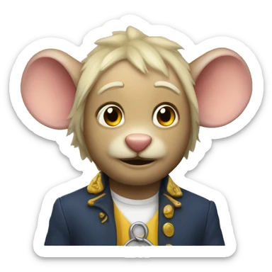 Ratona con aureola sticker