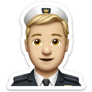 Canadian airline pilot in uniform sticker