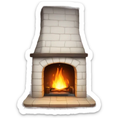 Cosy fireplace sticker