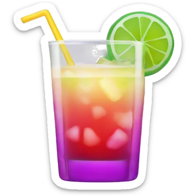 Drink purple green red yellow pink cocktail sticker