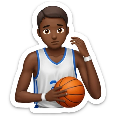 tired basketball player, sweating a lot sticker