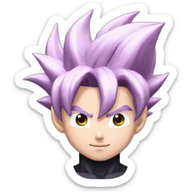 Goku black hair upper body sticker