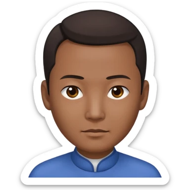 Receding hairline midpart Asian man. sticker