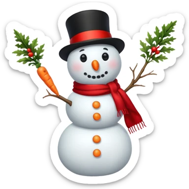 Cute snowman full body with legs and all sticker