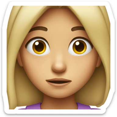 selfish girl is rolling her eyes sticker