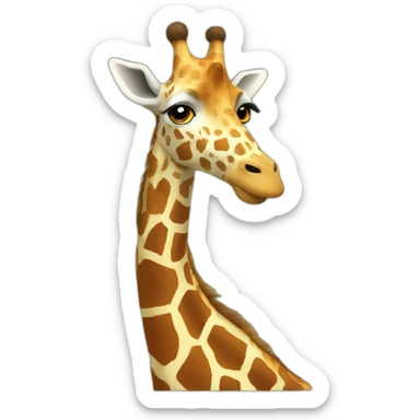 A painted giraffe sticker