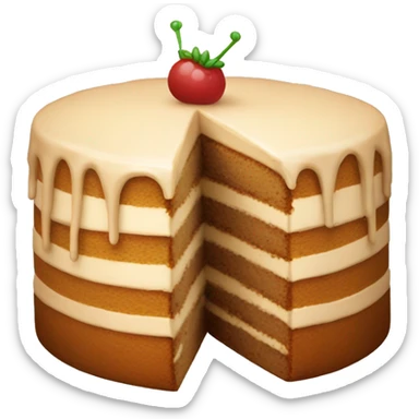 Beige cake sticker
