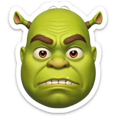 iconic Shrek face sticker