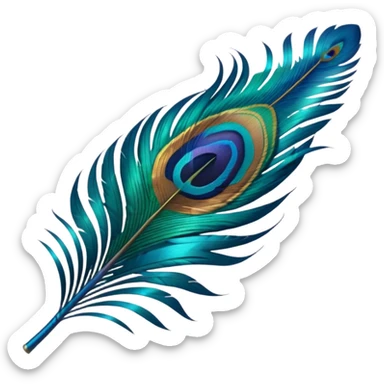 Make a colourful peacock feather emoji sticker