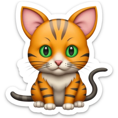 Katze mit  im maul sticker