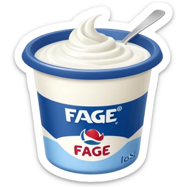 Yogurt cup Fage sticker