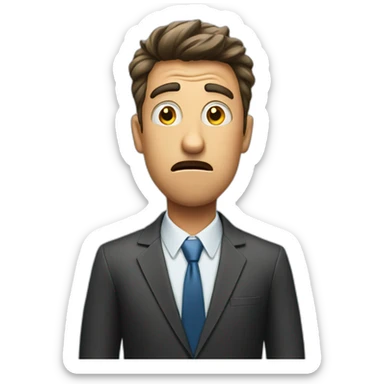 A shocked businessman sticker
