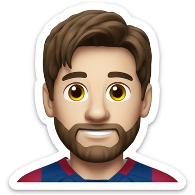 lionel messi in barcelona uniform sticker