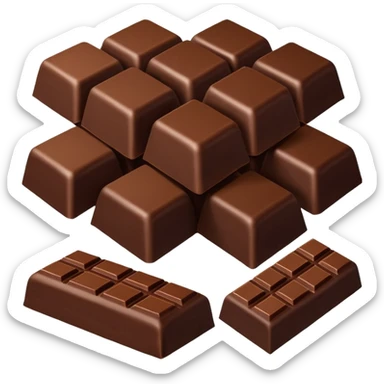 un réseau avec plusieurs chocolats reliés  sticker