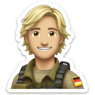 xqc a german solider sticker