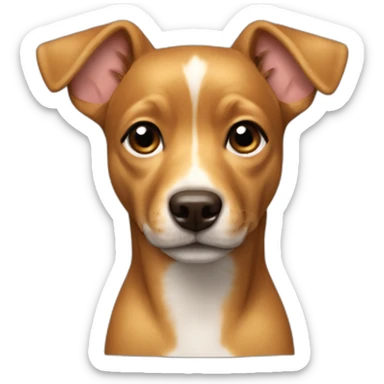 Pincher miniature dog goldenBrown sticker