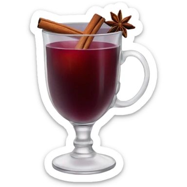 Mulled wine with star anise sticker