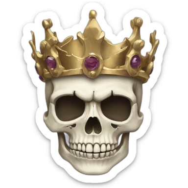 Skull king crown cool sticker