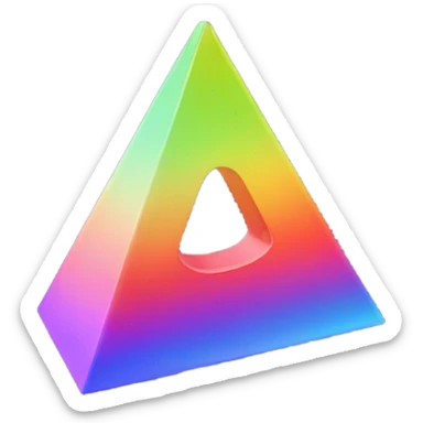 A prism in the letter P sticker