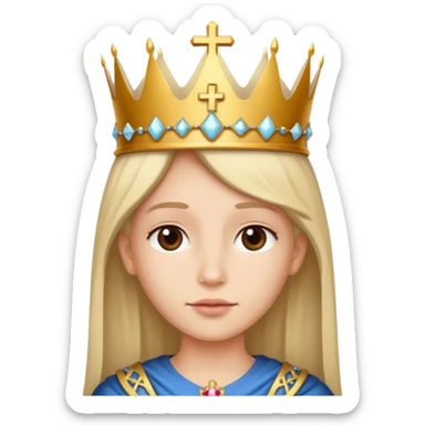 God with the cross and  a crown sticker