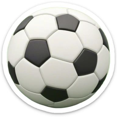 Cinematic Realistic image of a soccer ball resting on a lush, manicured field, rendered with detailed panel textures and crisp stitching, bathed in soft, natural lighting that highlights its timeless athletic appeal sticker