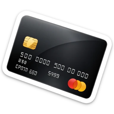 black credit card, no text sticker