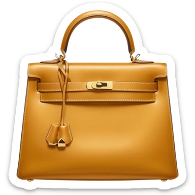 hermes kelly gold color bag sticker
