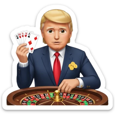 trump , playing roulette big wins sticker