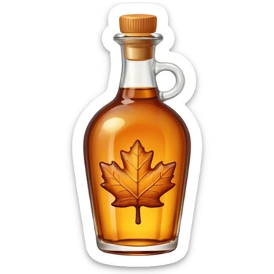 Cute bottle of maple syrup sticker