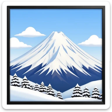 winter mountain tokyo sticker