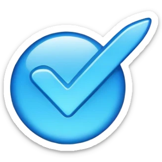 Blue check Mark emoji  sticker