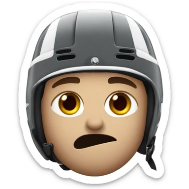 Carolina hurricanes hockey fan who is crying wearing a hockey helmet sticker