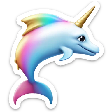 Unicorn dolphin sticker