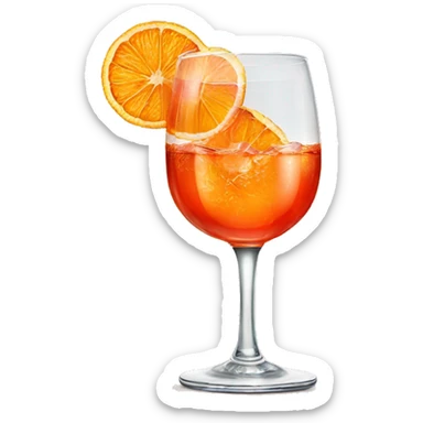 aperol spritz in tall glass sticker