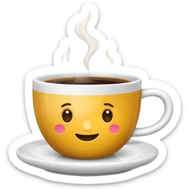 Une Tasse de cafe avec des roue sticker