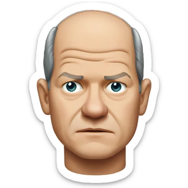 olaf scholz sad sticker